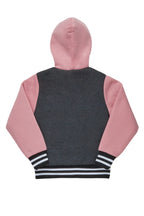 Kids Lalit Black/Pink Varsity Jacket