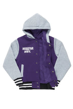Kids Lalit Purple Varsity Jacket