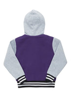Kids Lalit Purple Varsity Jacket