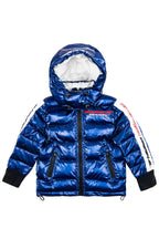 Kids Metallic Royal Blue Alasia Puffer Jacket