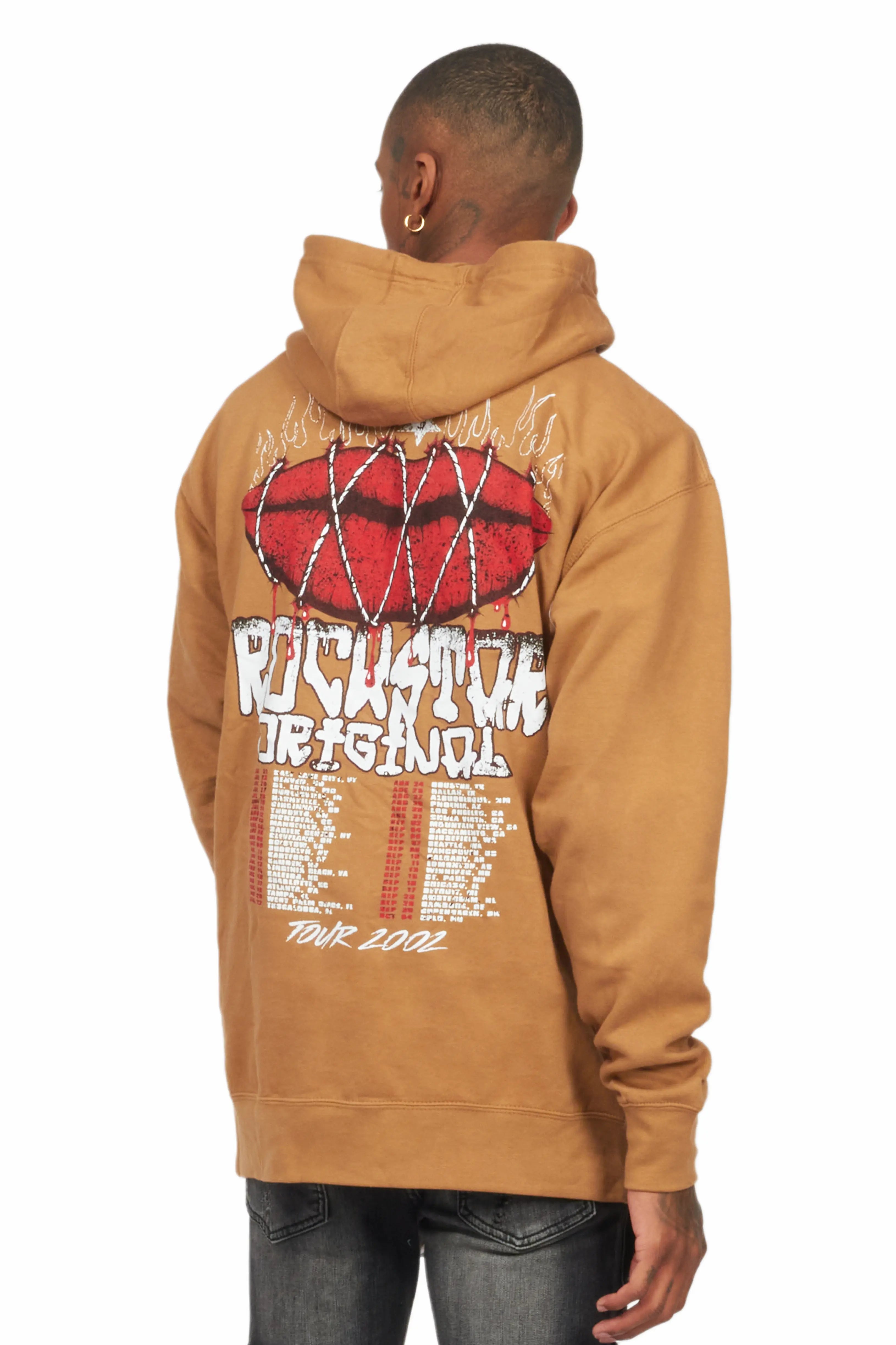 Kizzma Beige Graphic Hoodie