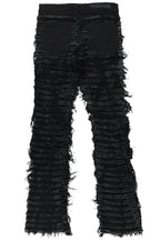 Kunno Black Stacked Flare Jean