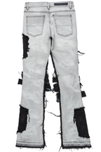 Kurt Grey/Black Patchwork Stacked Flare Jean