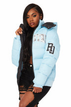 Latoya Baby Blue Oversized Puffer Jacket