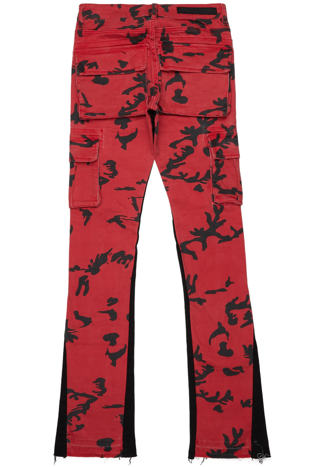 Lester Red Stacked Flare Jean