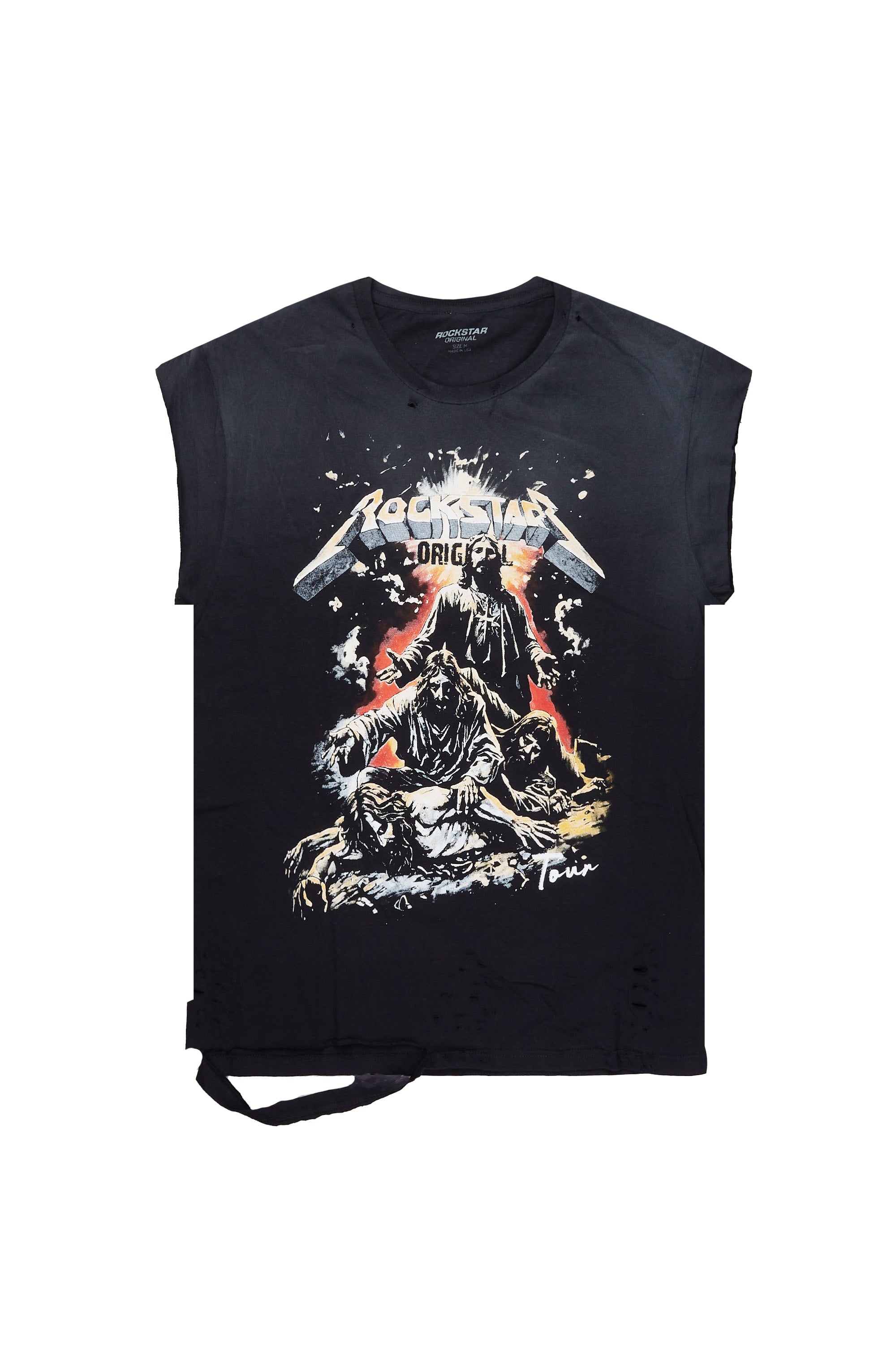 Locke Black Graphic Muscle T-Shirt