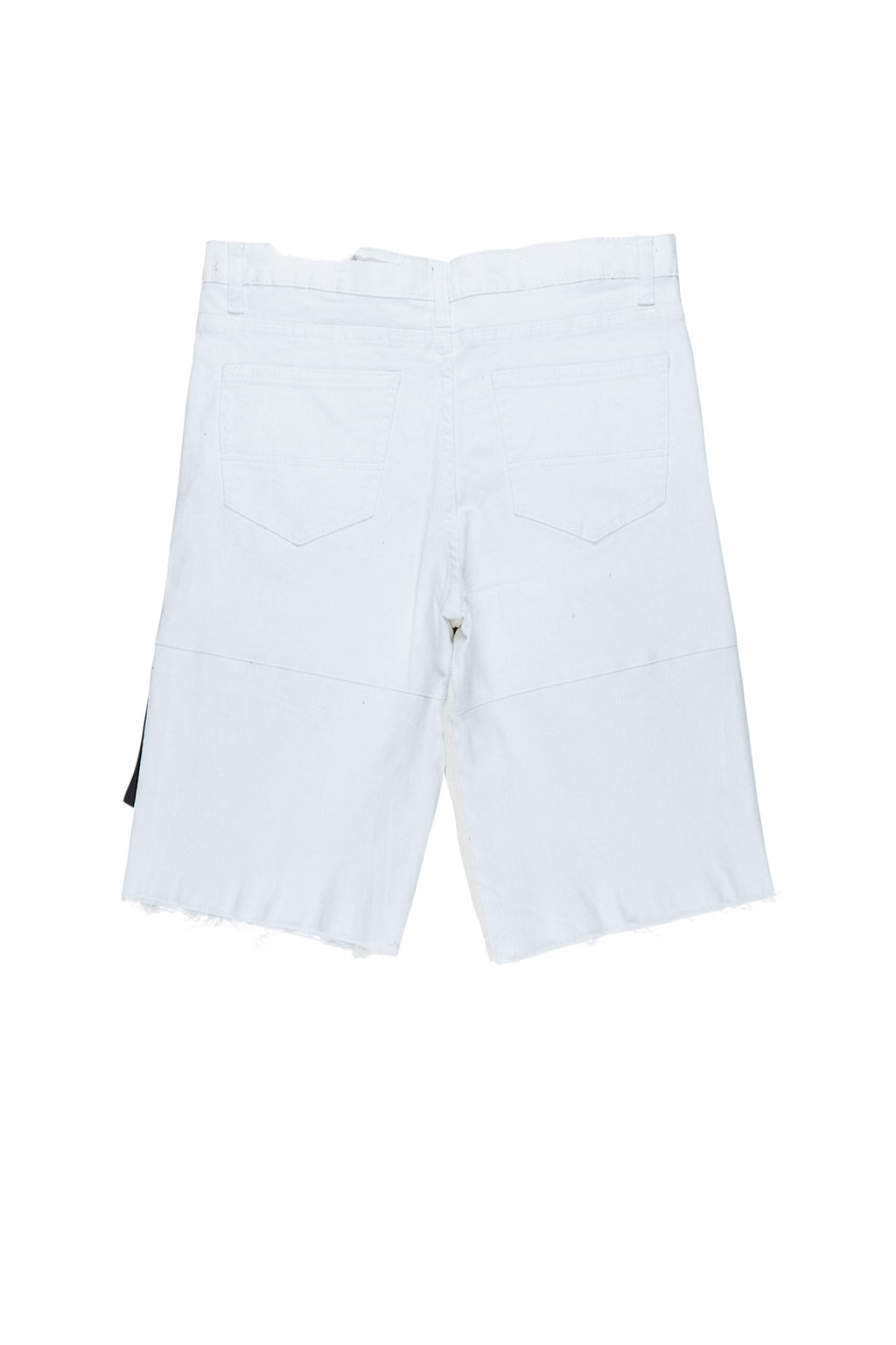 Luk White Patchwork Denim Short