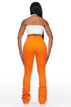 Naresh Orange Painted Super Stacked Jean