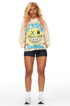 Ynesha Beige Oversized Hoodie