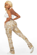 Amayia Digital Camo Painted Super Stacked Jean