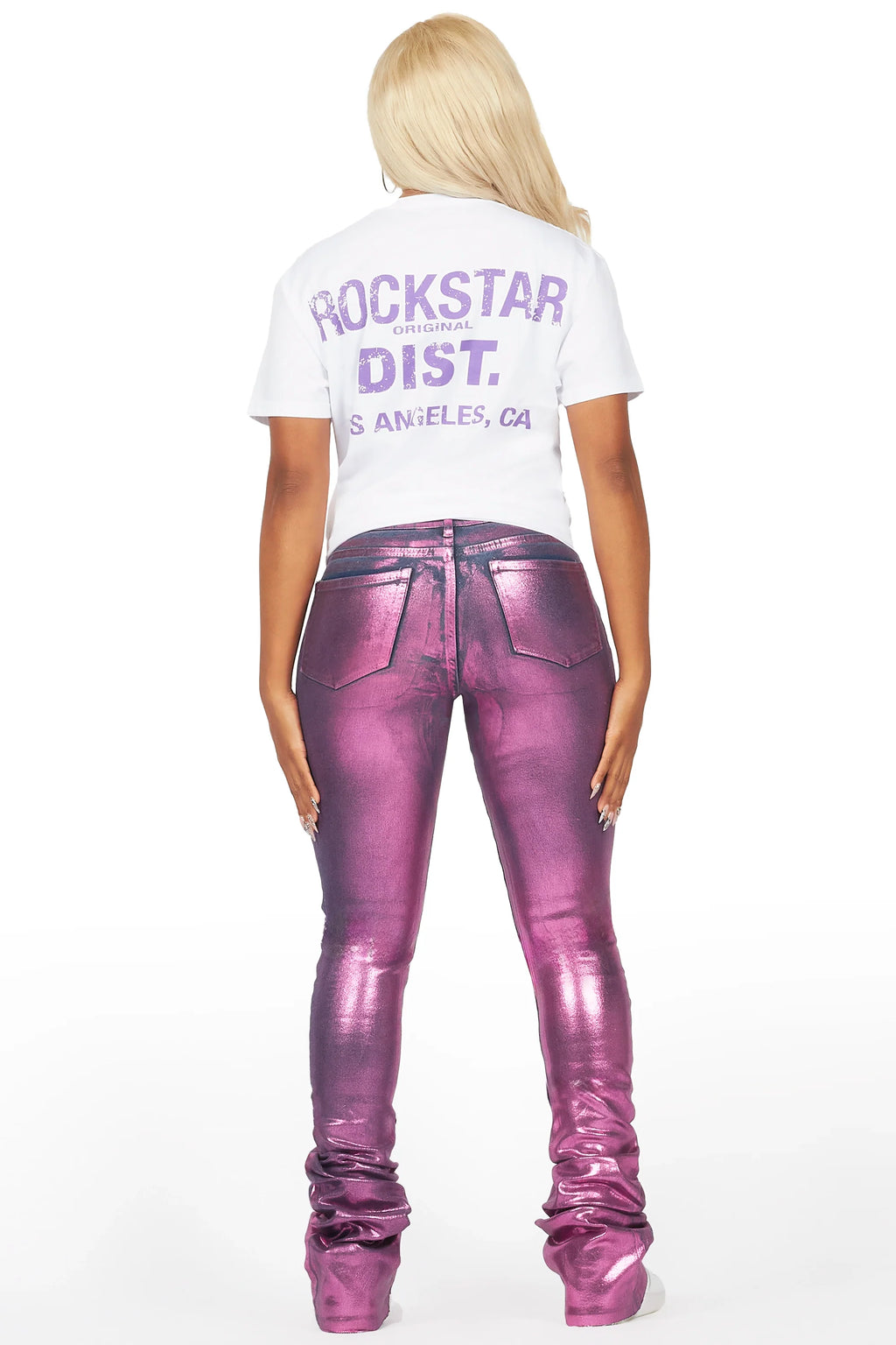 Rayshelle White/Dark Wash T-Shirt & Jean Set