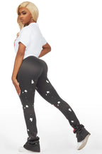 Tayonna White/Dark Grey T-Shirt Trackset