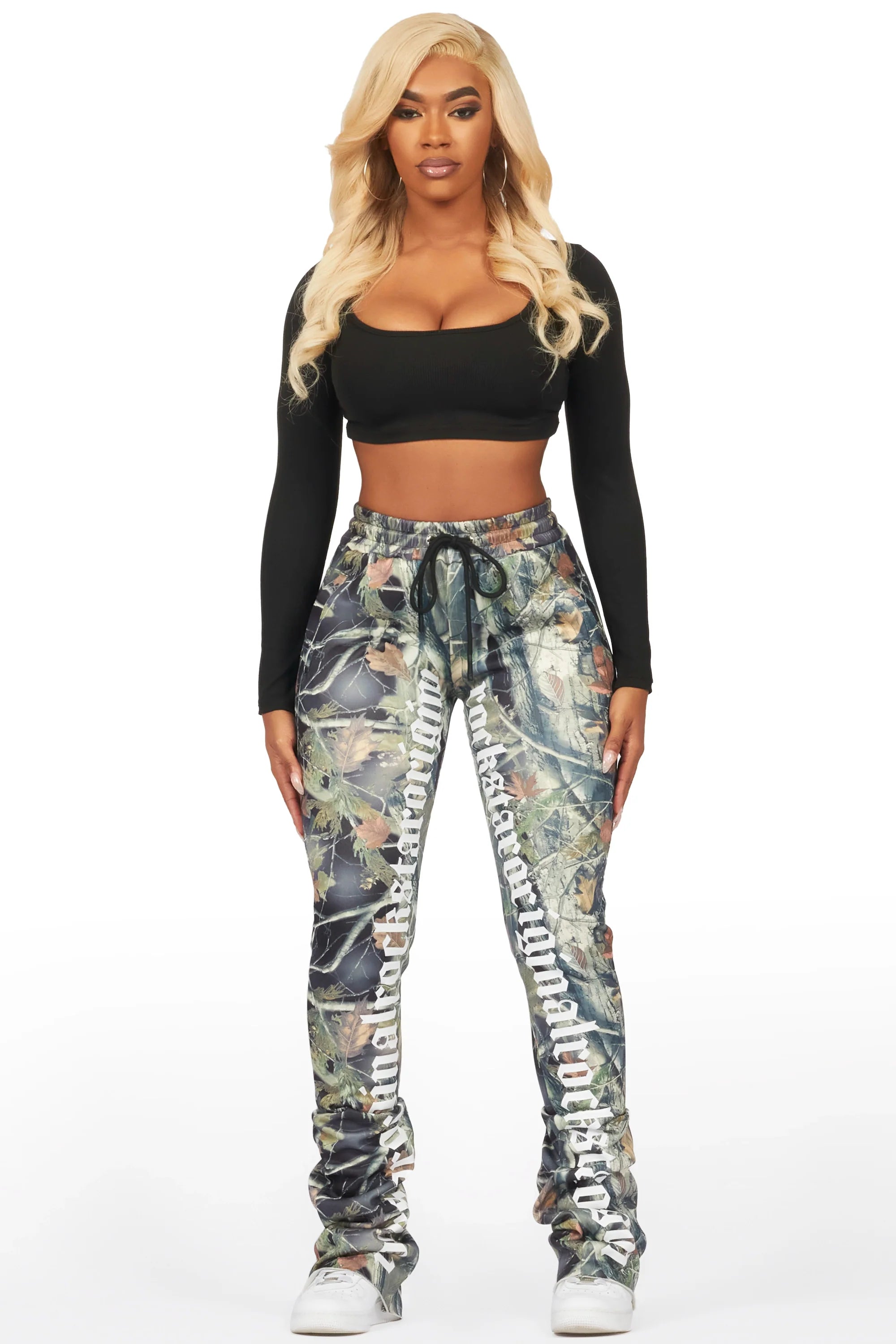 Blakely Black Tree Camo Super Stacked Pant