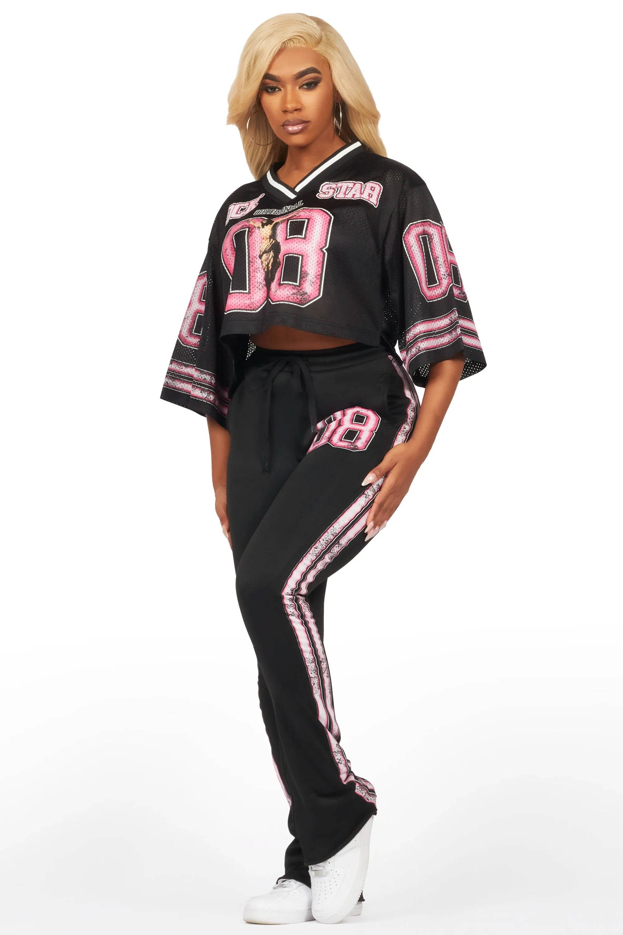 Azalia Black Jersey Trackset