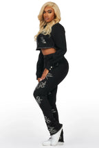 Chrystina Black Denim Set