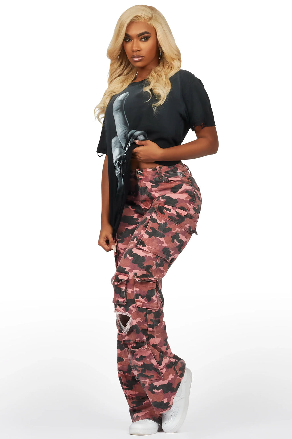 Heavyn Black/Camo T-Shirt & Jean Set