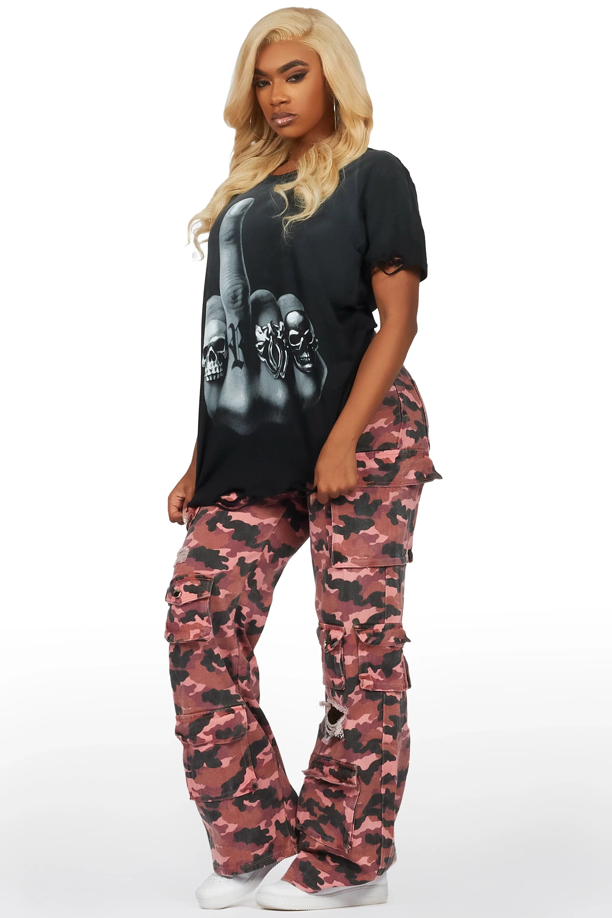 Heavyn Black/Camo T-Shirt & Jean Set