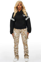 Tameeka Black/Camo Hoodie & Jean Set