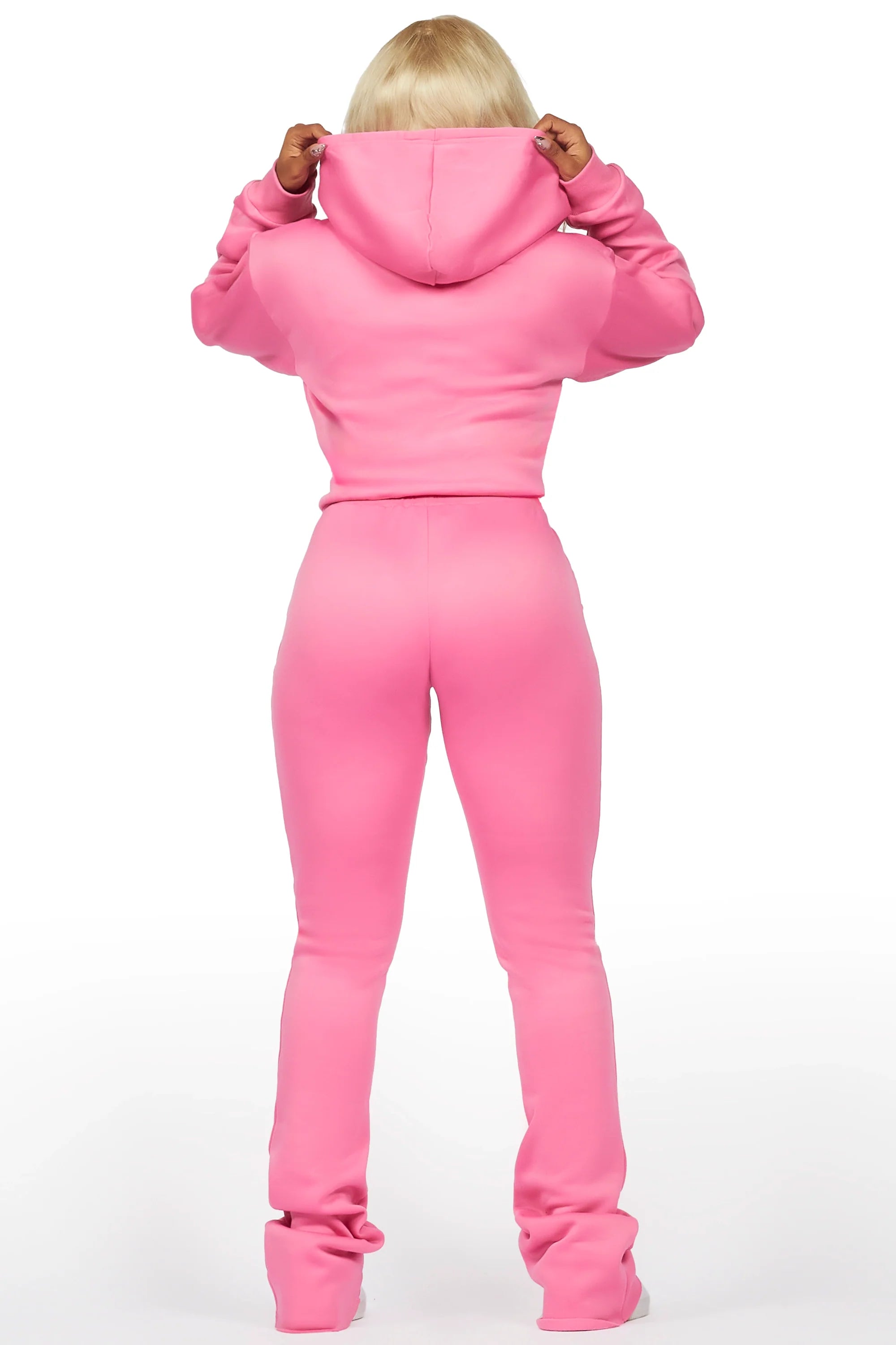 Kija Pink/White Zip Up Super Stacked Trackset