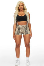 Jaylan Snakeskin Short