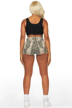 Jaylan Snakeskin Short