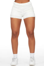 Crystina White Lace Short