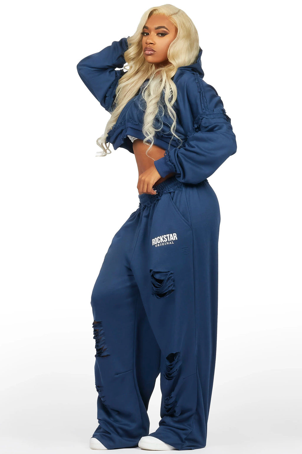 Corrina Navy French Terry Oversized Trackset