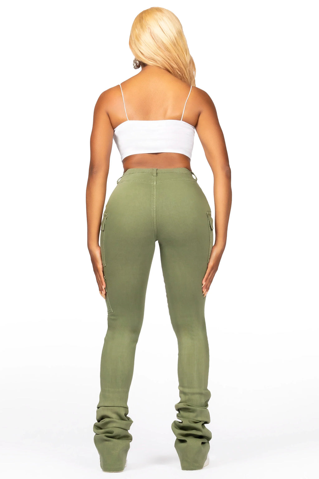 Vixen Olive Cargo Super Stacked Jean
