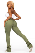 Vixen Olive Cargo Super Stacked Jean