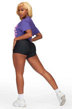 Nahomy Purple Oversized Tee