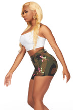 Kaddisha Camo Painted Denim Short