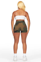 Kaddisha Camo Painted Denim Short