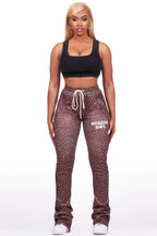 Juliana Cheetah Super Stacked Track Pant