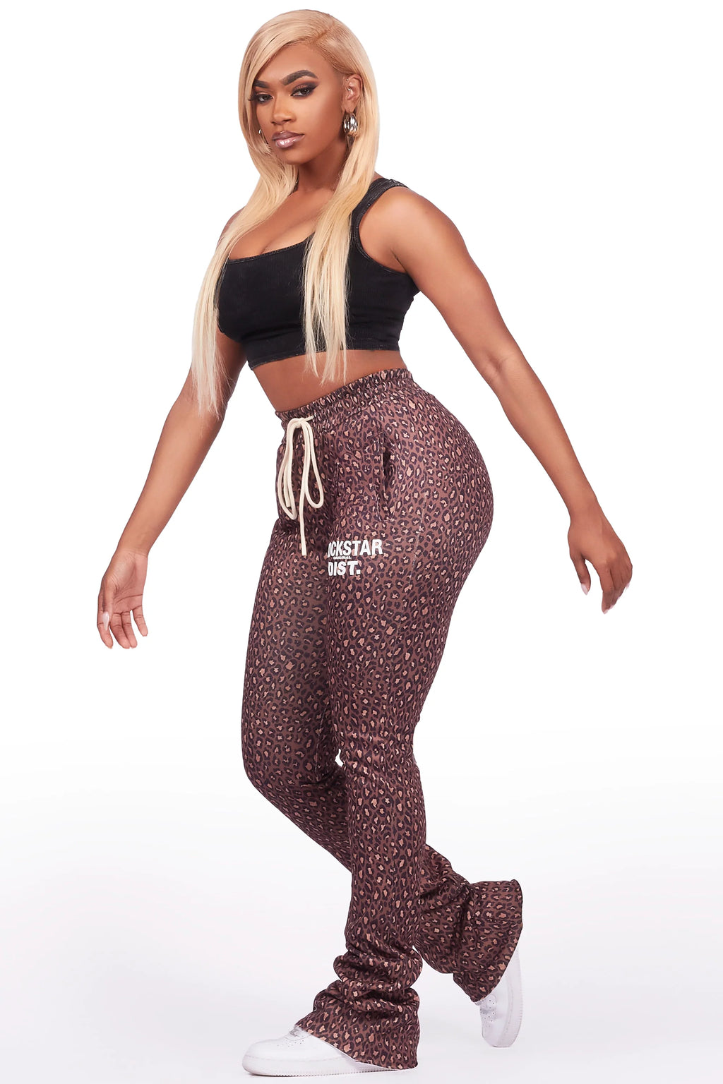Juliana Cheetah Super Stacked Track Pant
