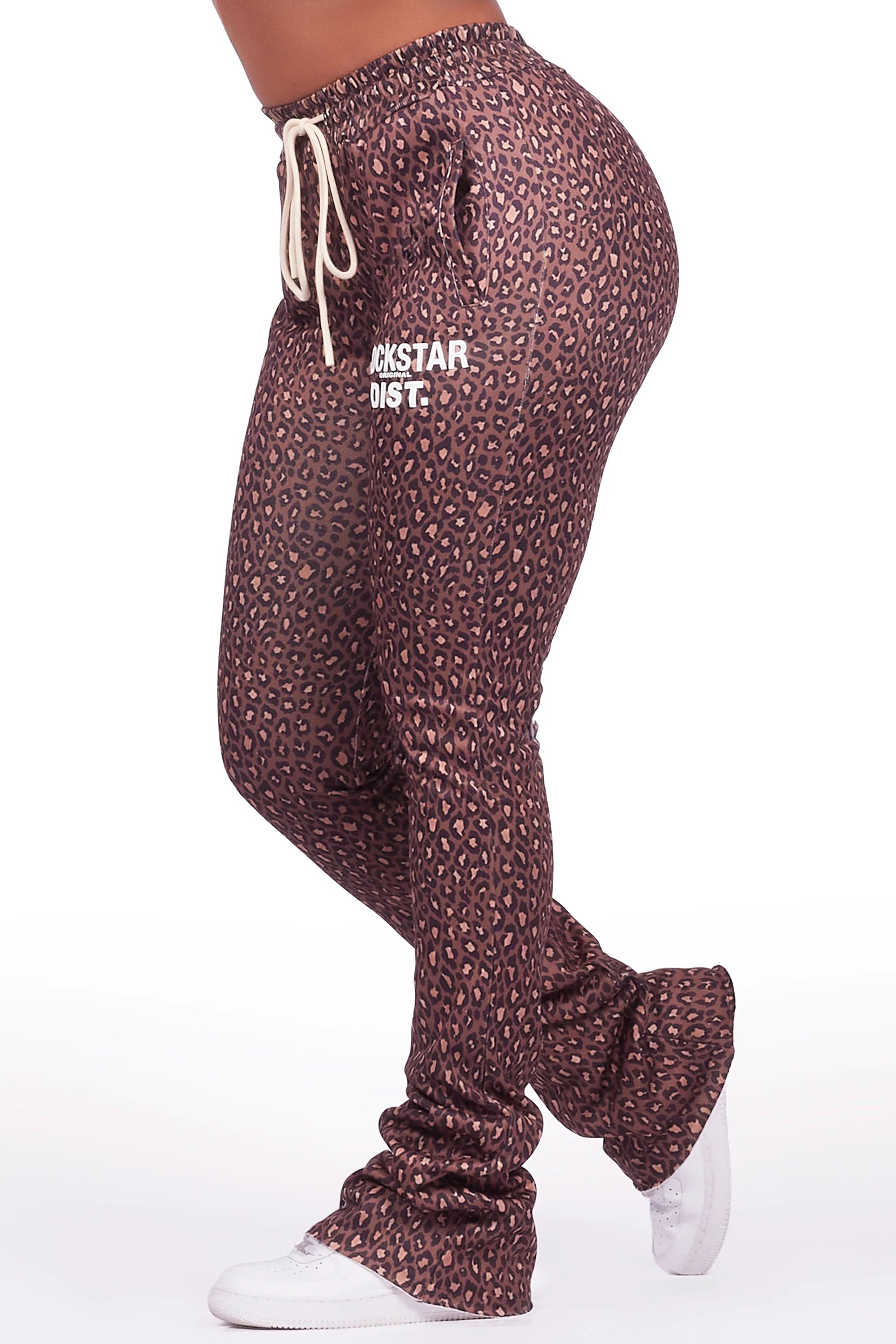 Juliana Cheetah Super Stacked Track Pant