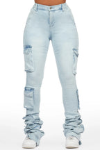 Phoebe Light Wash Super Stacked Jean