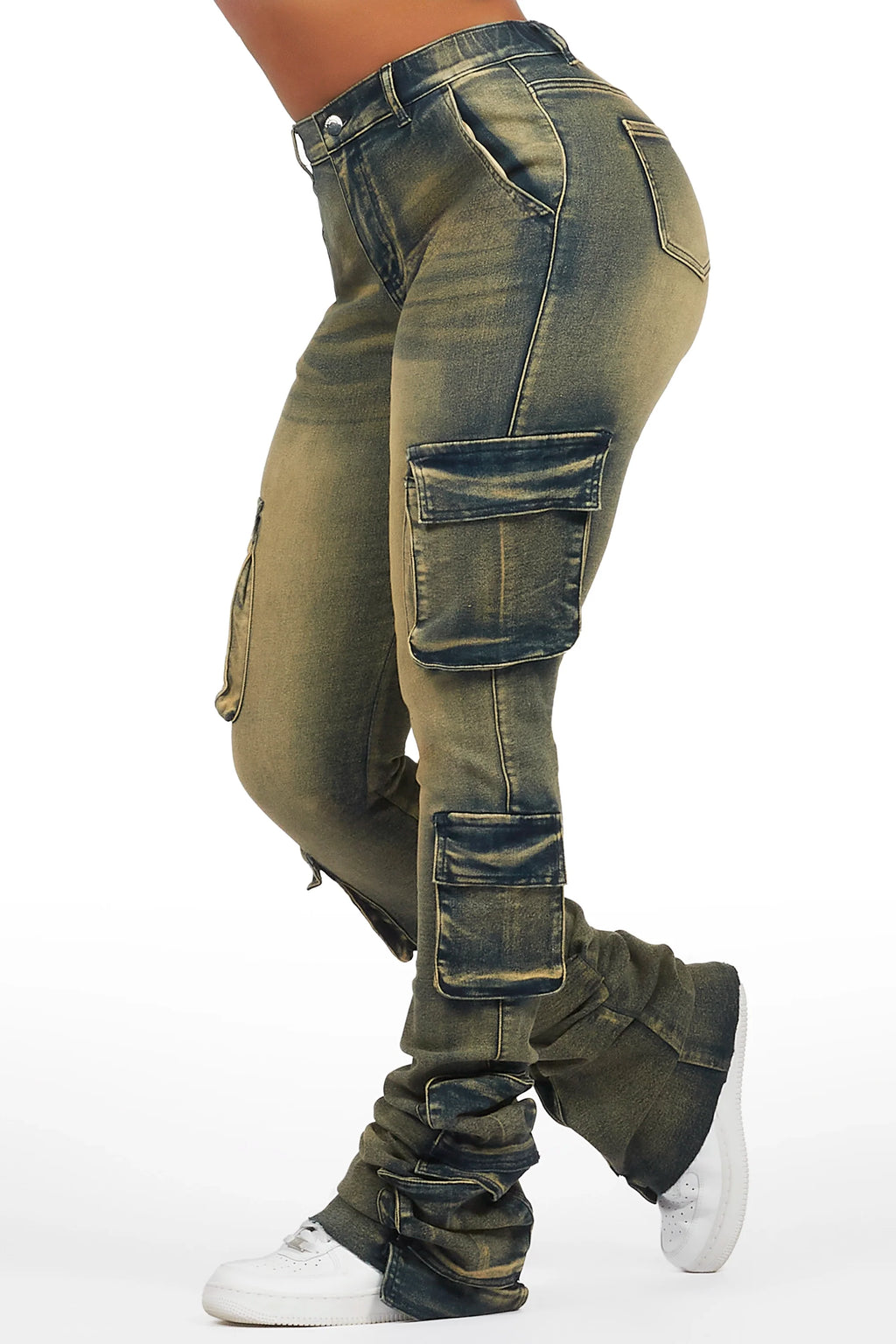 Phoebe Tinted Dark Wash Super Stacked Jean