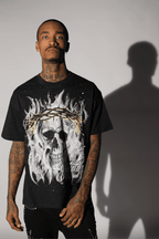 Blaise Black Graphic Rhinestone T-Shirt