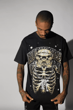 Krock Black Graphic Rhinestone T-Shirt