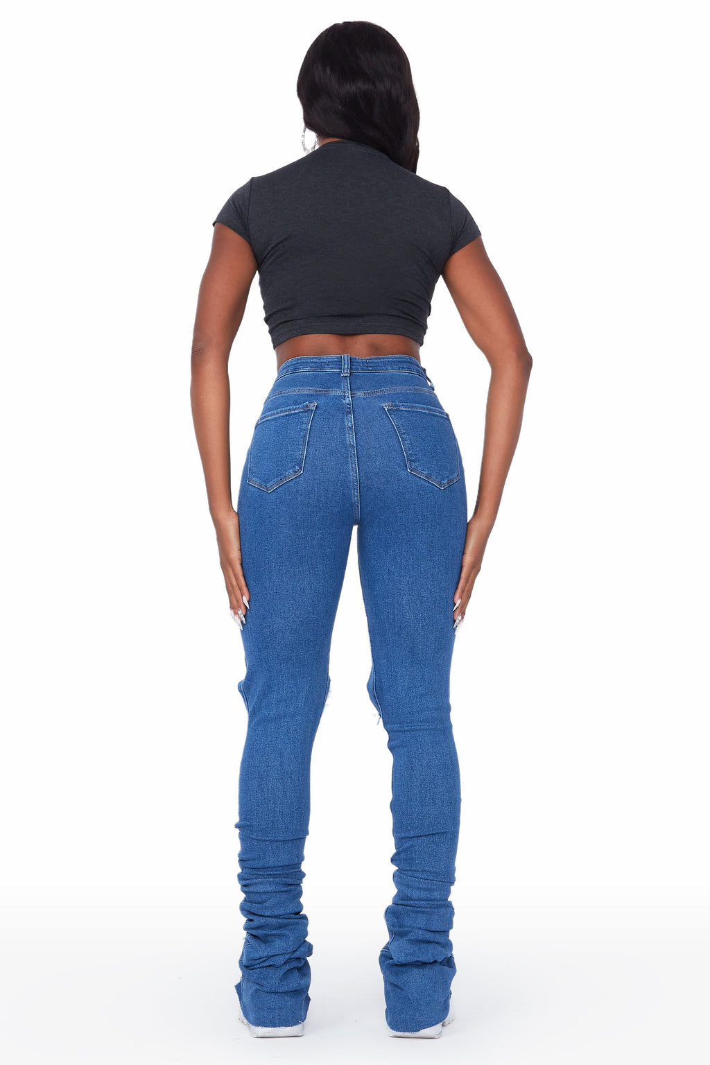 Marely Medium Wash Super Stacked Jean