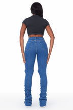 Marely Medium Wash Super Stacked Jean