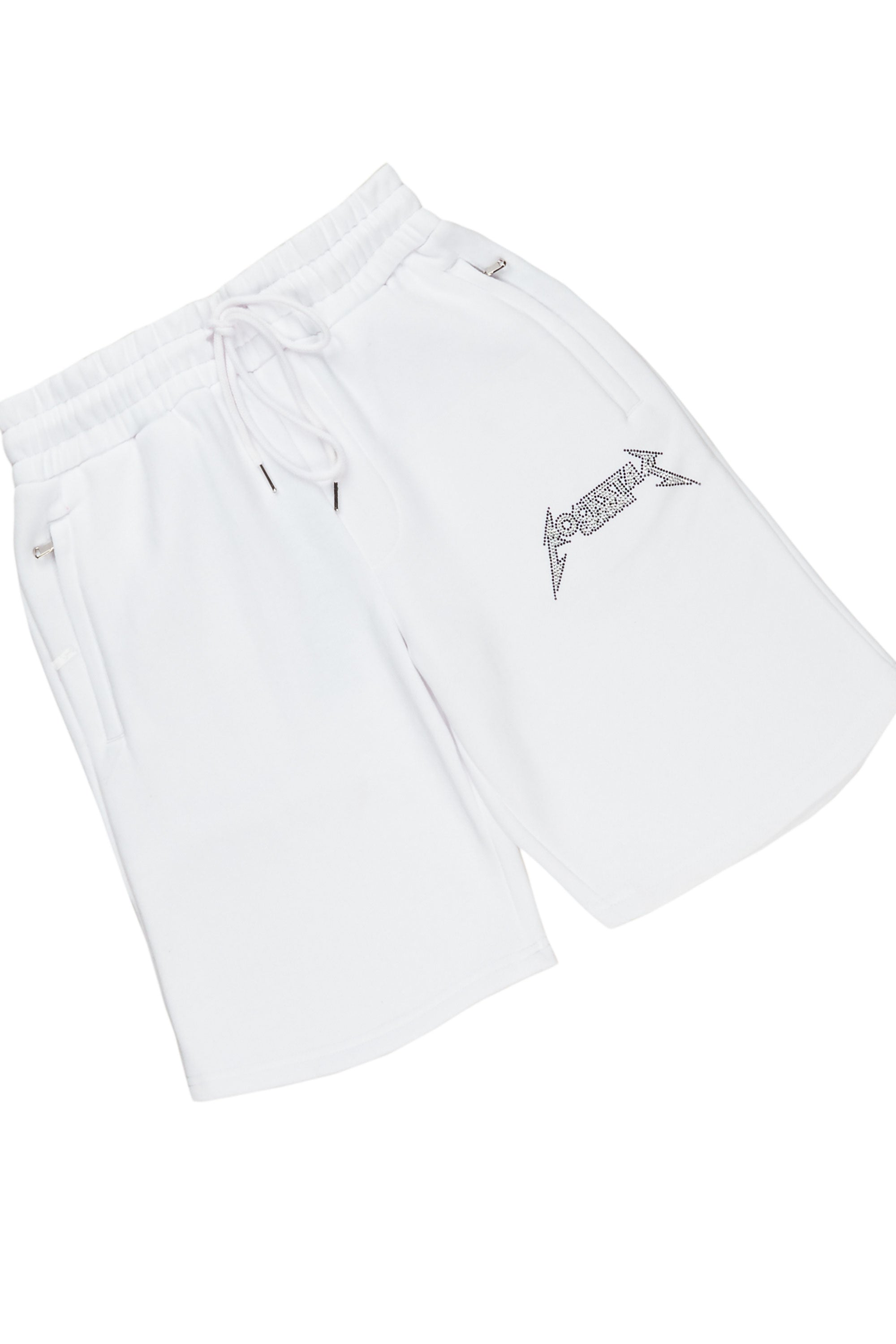 Moroccan White Graphic T-Shirt Short Set