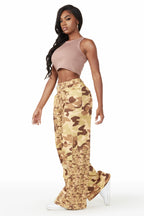 Nikki Camo Wide Leg Jean