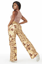 Nikki Camo Wide Leg Jean