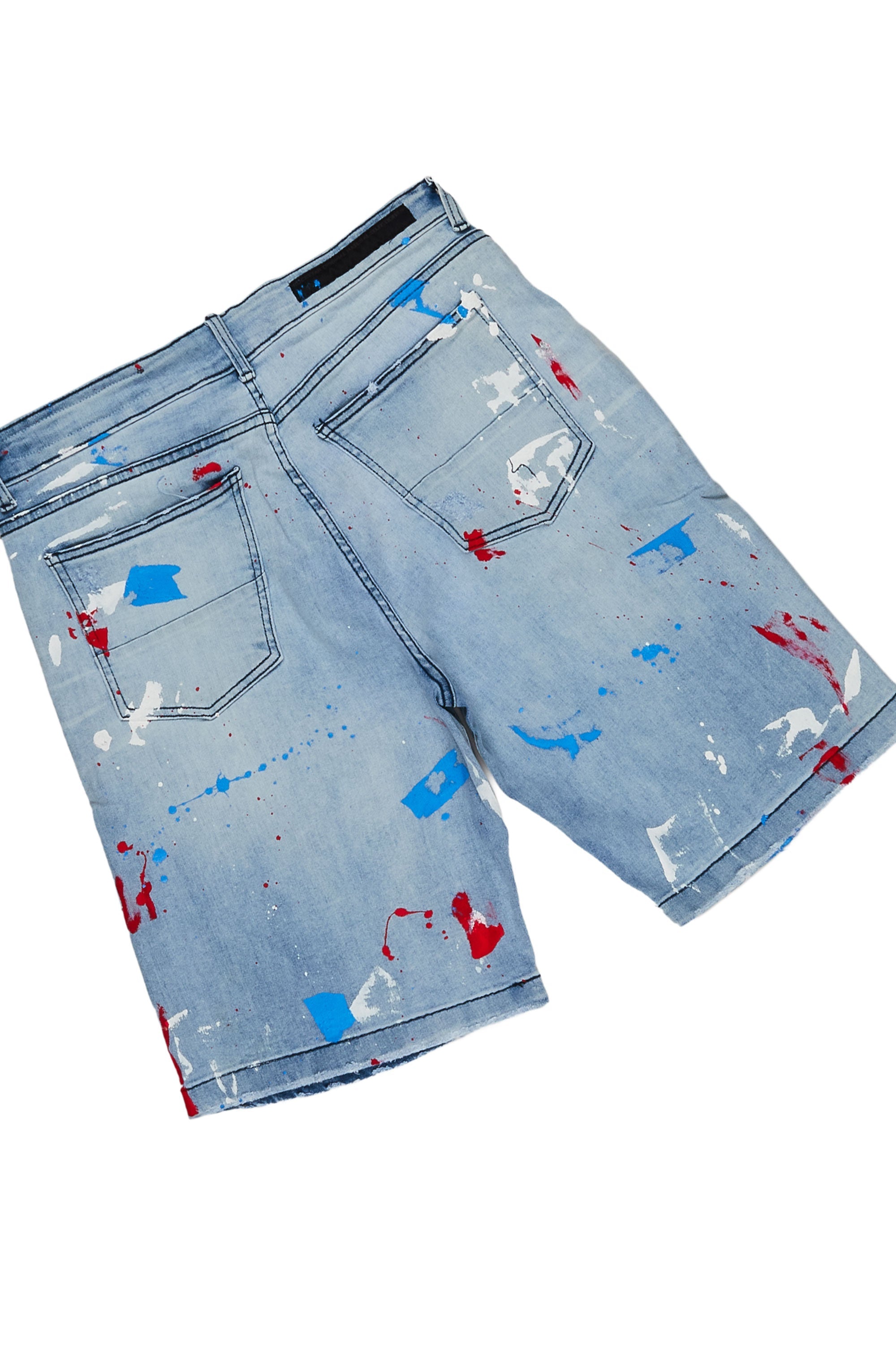 Noa Blue T-Shirt Denim Short Set