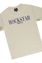 Octavio Beige/Navy Basic T-Shirt Short Set