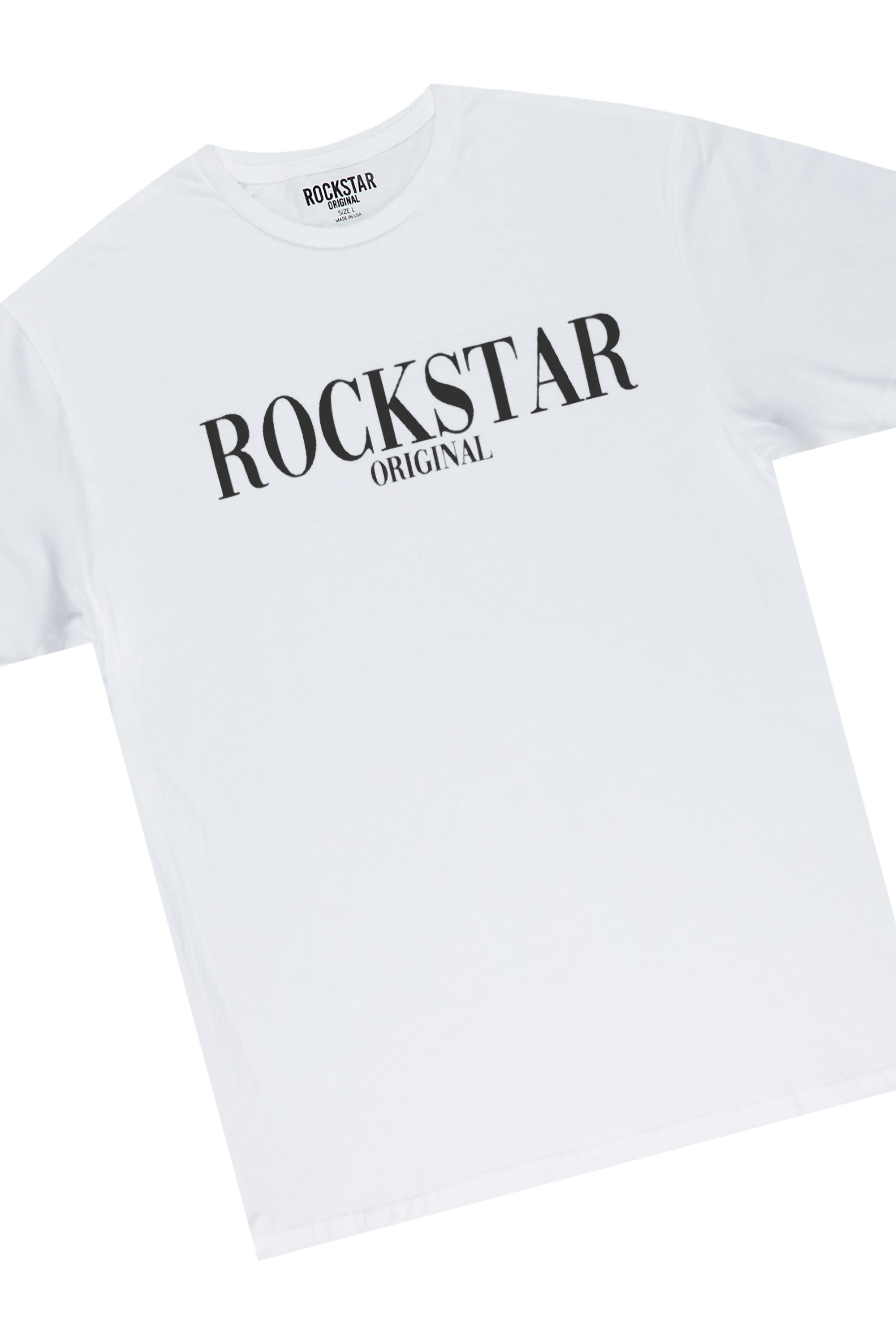 Octavio White/Black Basic T-Shirt Short Set