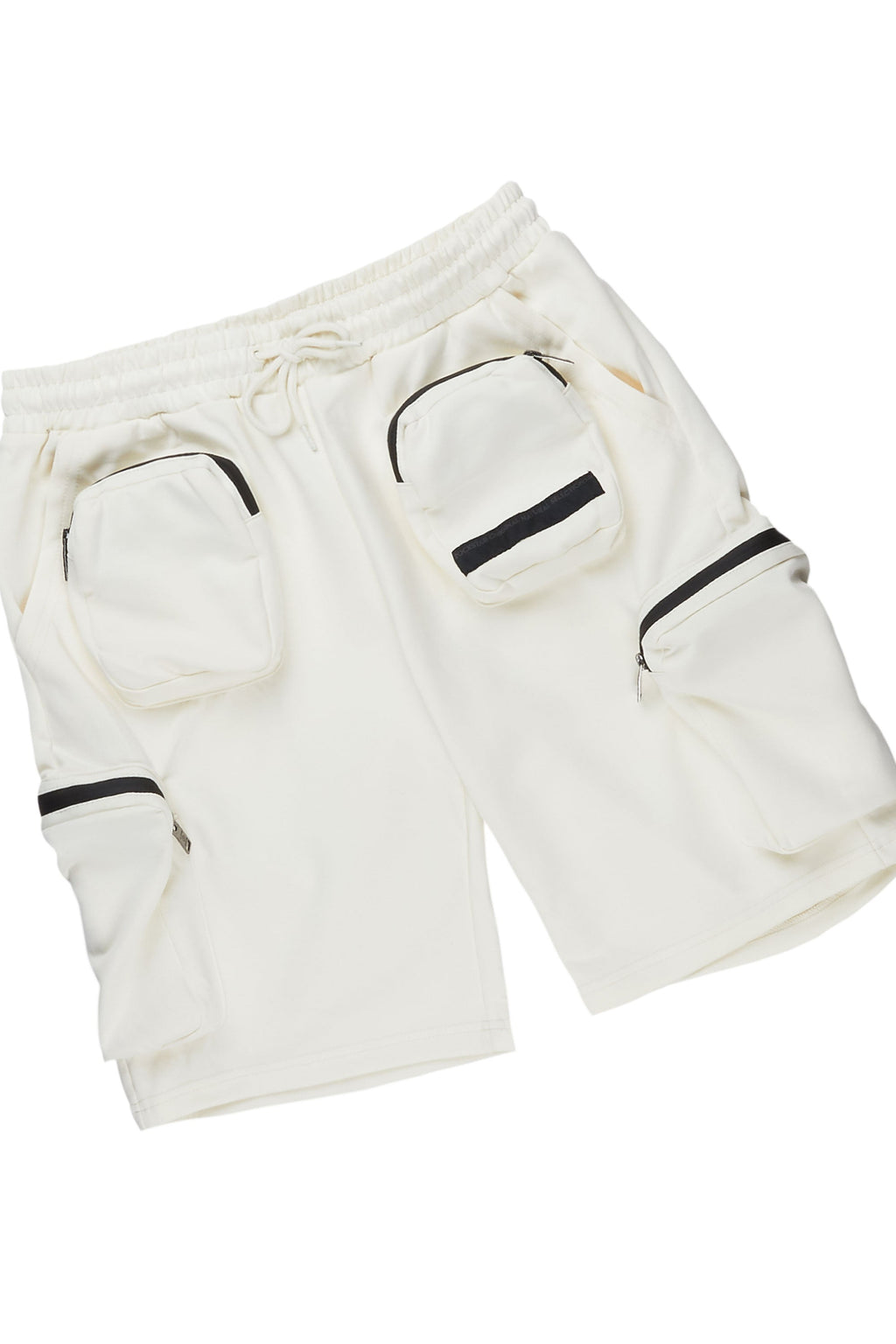Octavio White/Cream T-Shirt Cargo Short Set