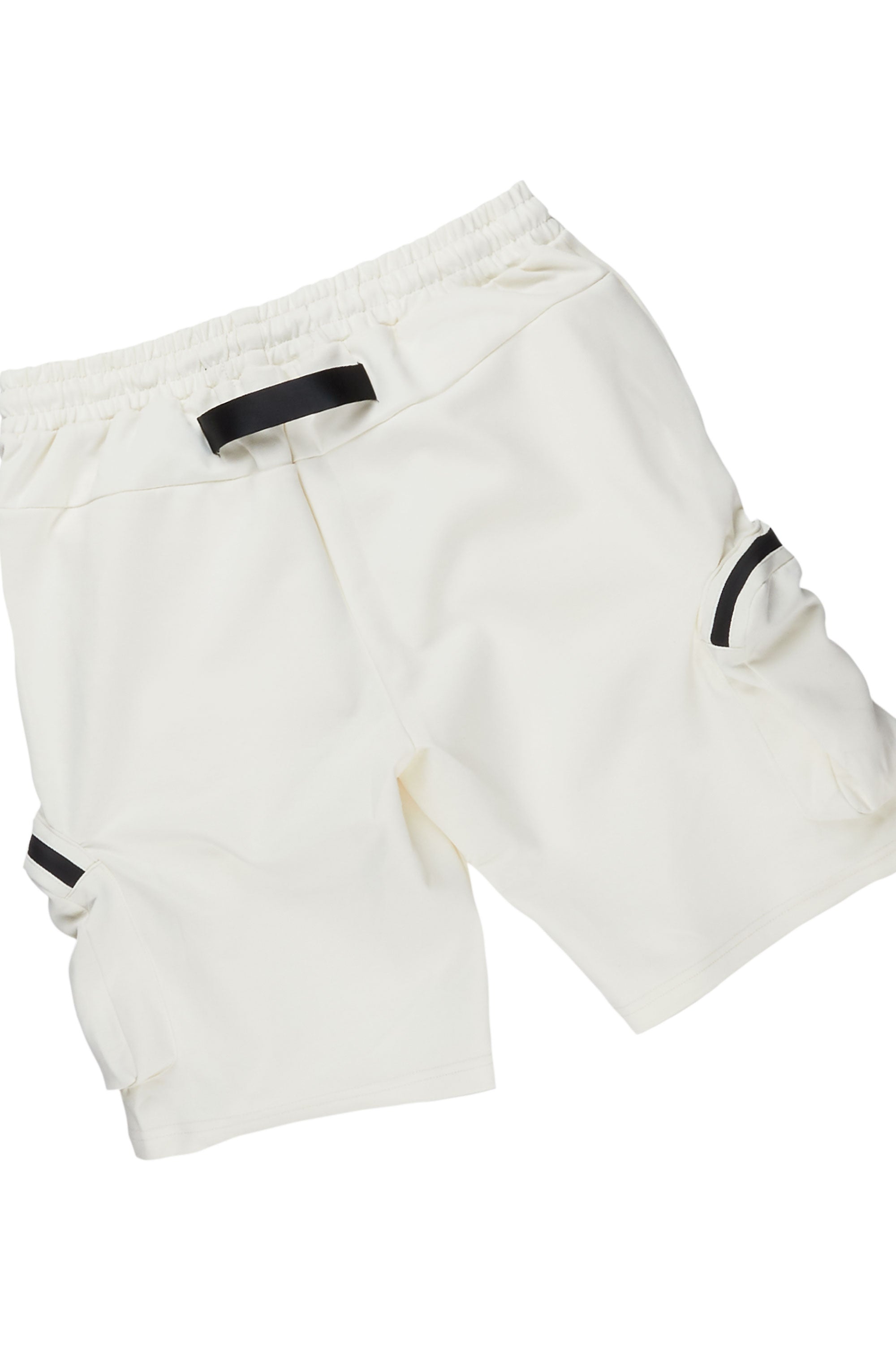 Octavio White/Cream T-Shirt Cargo Short Set