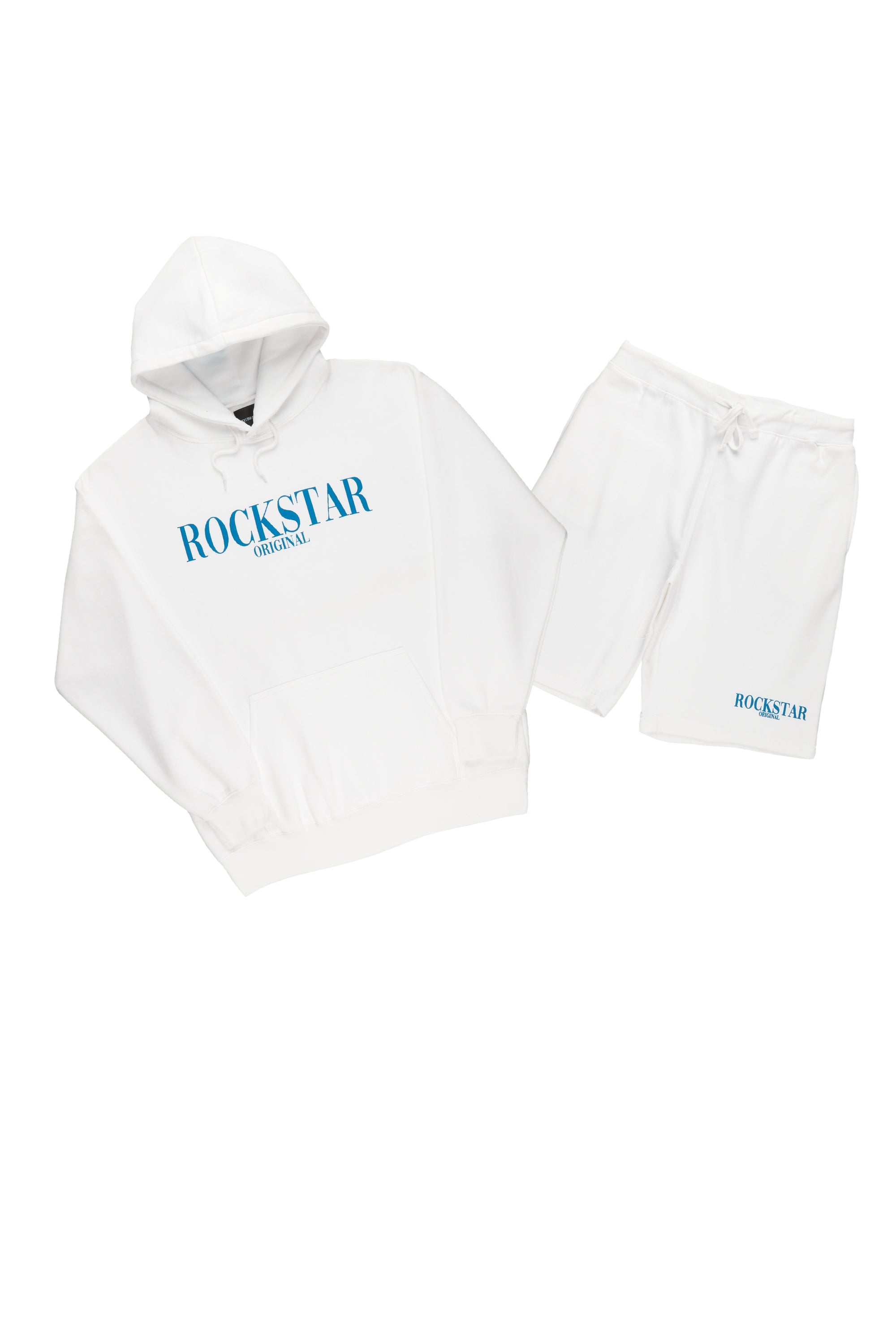 Octavio White Hoodie Short Set